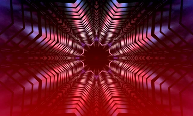 Terowongan Neon Kaleidoskop Bintang VJ Loop 5:3 Wide 60fps Screensaver