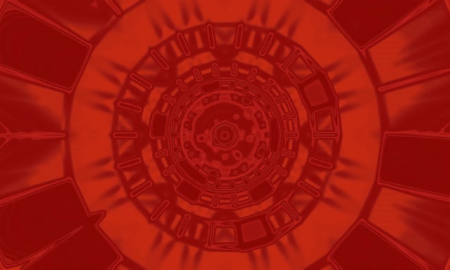 VJ Loop Bintang Mandala Merah Terowongan Neon 5:3 lebar 60fps Penghemat Layar