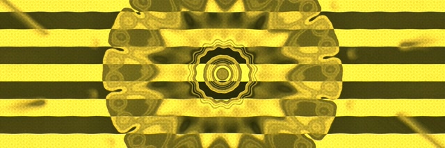 Terowongan Neon Kuning Ledakan Bintang 3:1 Triple Wide 60fps Screensaver VJ Loop