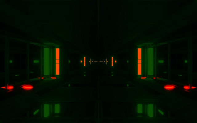 Terowongan Neon Hijau Oranye 60fps Screensaver 16:10 MacBook VJ Loop