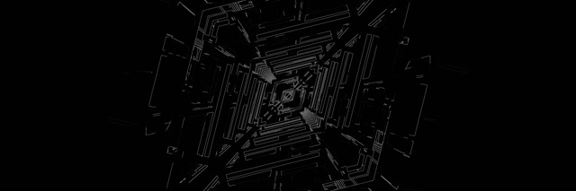Terowongan Neon Wireframe Vortex VJ Loop 3:1 Triple Wide 60fps Screensaver