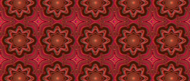 Terowongan Neon Kaleidoskop Merah VJ Loop 21:9 Ultrawide 60fps Screensaver