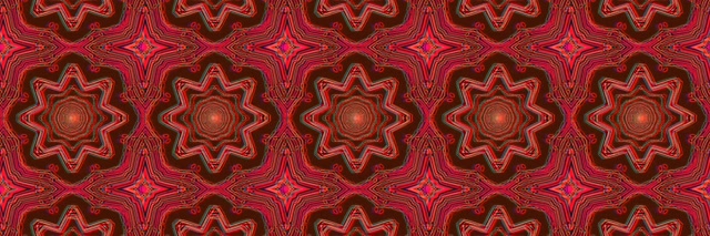 Terowongan Neon Oktagon Merah 3:1 Triple Wide 60fps Screensaver VJ Loop