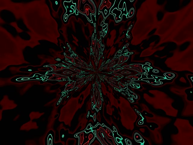 Terowongan Neon Mekar Fraktal 4:3 Klasik 60fps Screensaver VJLoops