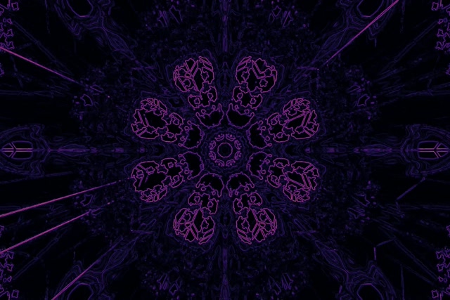 Terowongan Neon Ungu Kaleidoskop Jaring VJLoops 3:2 Surface 60fps Screensaver