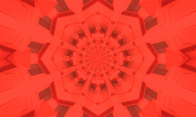 Terowongan Neon Merah Kaleidoskop Burst VJLoops 5:3 Wide 60fps Screensaver