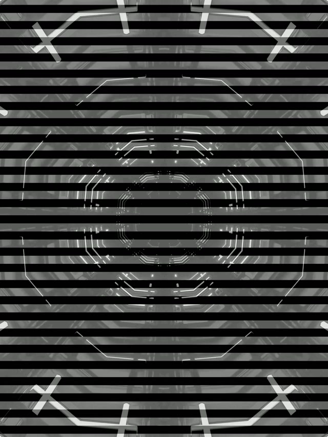 Terowongan Neon Grid Oktagon VJ Loop 3:4 iPad Portrait 60fps Screensaver