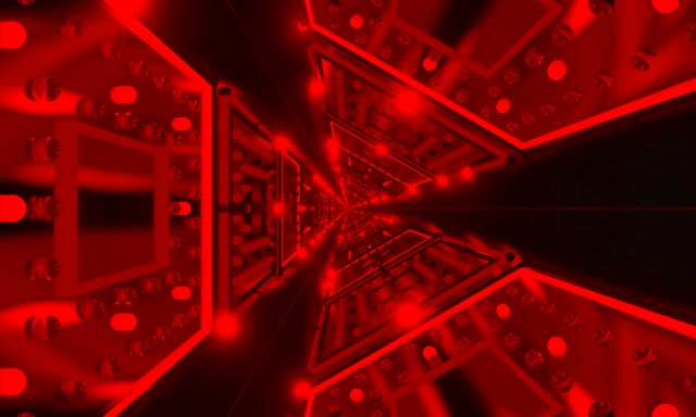 Terowongan Neon Merah Kaleidoskop Burst VJLoops 5:3 Wide 60fps Screensaver