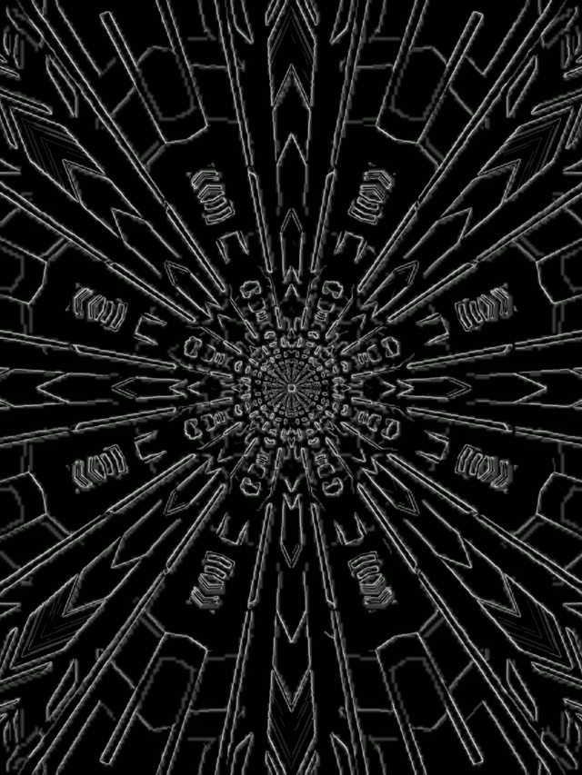 Terowongan Neon Kaleidoskop Burst VJ Loop 3:4 iPad Portrait 60fps Screensaver