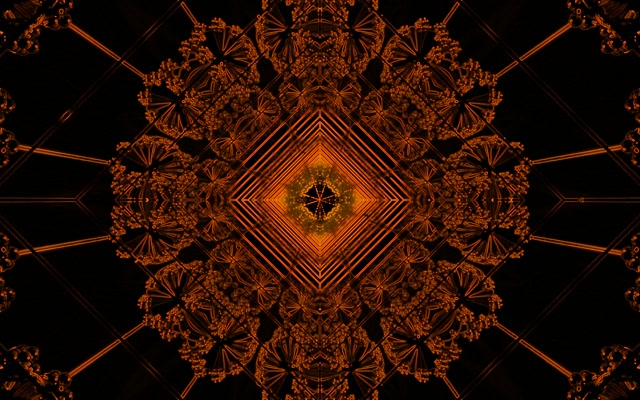Terowongan Neon Kaleidoskop Fraktal Vj Loop 60fps 16:10 Macbook Screensaver