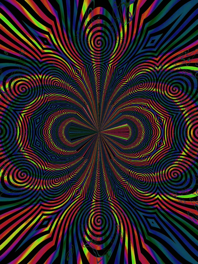 Terowongan Neon Spiral Kaleidoskop Vj Loop 3:4 iPad Portrait 60fps Screensaver
