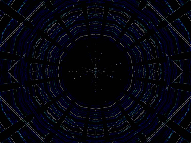 Terowongan Neon Pusaran Berlian Biru VJ Loop 4:3 Classic 60fps Screensaver