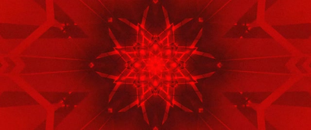 Terowongan Neon Kaleidoskop Bintang Merah VJ Loop 2.39:1 Cinemascope 60fps Screensaver