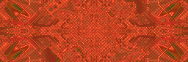 Terowongan Neon Merah Kaleidoskop VJLoops 3:1 Triple Wide 60fps Screensaver