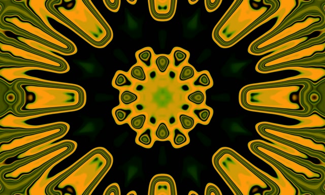 Terowongan Neon Kaleidoskop Bunga Matahari VJ Loop 5:3 Wide 60fps Screensaver