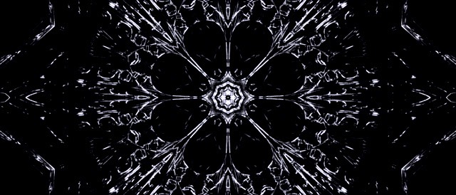 Terowongan Neon Kristal Kepingan Salju Screensaver 21:9 Ultrawide 60fps VJ Loop