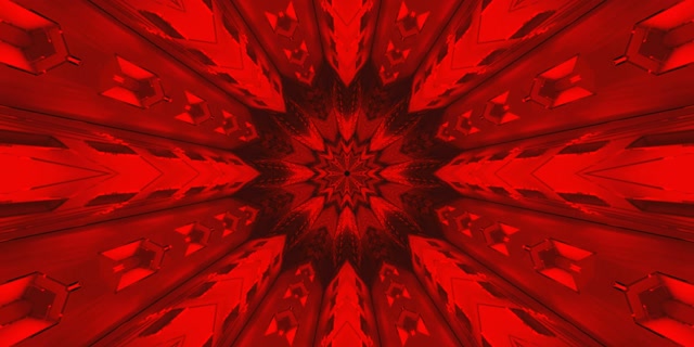Terowongan Neon Merah Kaleidoskop Screensaver 2:1 Univisium 60fps VJ Loop