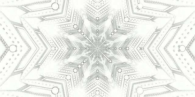 Terowongan Neon Fraktal Putih Screensaver 2:1 Univisium 60fps VJ Loop Screensaver PC