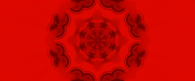 Terowongan Neon Mandala Merah VJ Loop 2.39:1 Cinemascope 60fps Screensaver