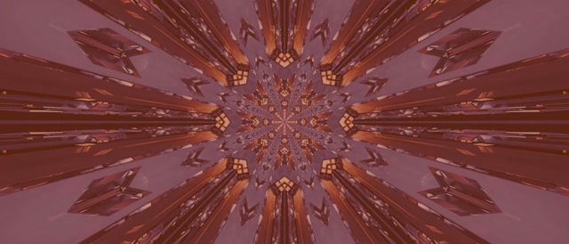 Radiant Copper Kaleidoscope Neon Tunnel | 21:9 Ultrawide 60fps VJ Loop