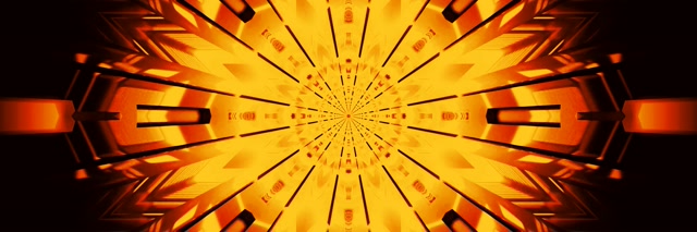 Terowongan Neon Emas Ledakan Bintang VJ Loop 3:1 Triple Wide 60fps Screensaver