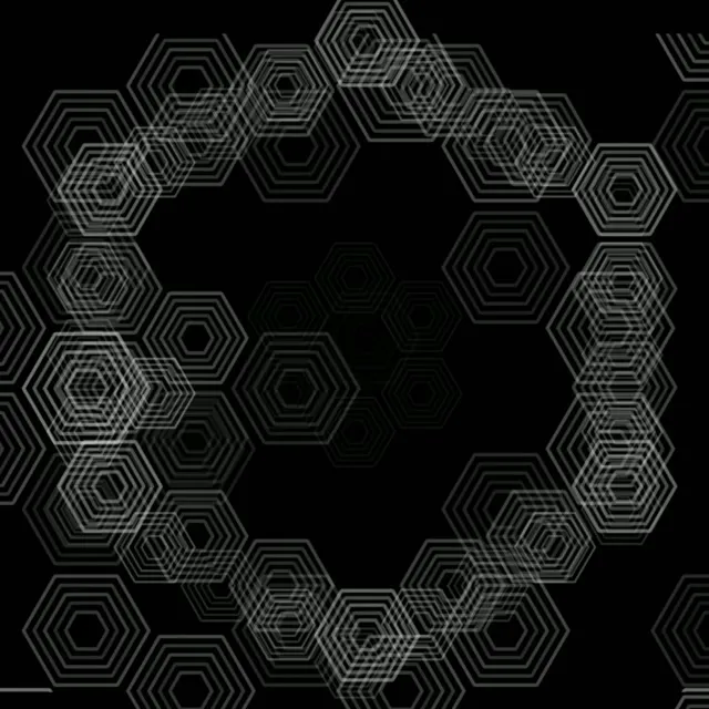 1:1 Square | 60fps Hexagonal Geometric Motion Background Screensaver