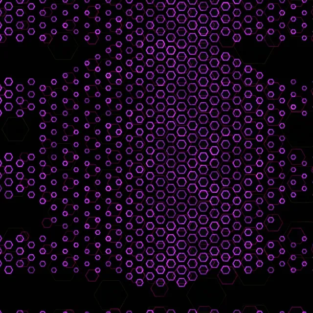 1:1 Square 60fps Screensaver Neon Tunnel Glowing Lavender Ring Cascade Loopable Video