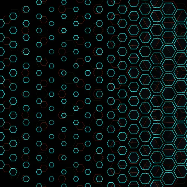 1:1 Square 60fps Screensaver Neon Tunnel Live Wallpaper Glowing Hexagons