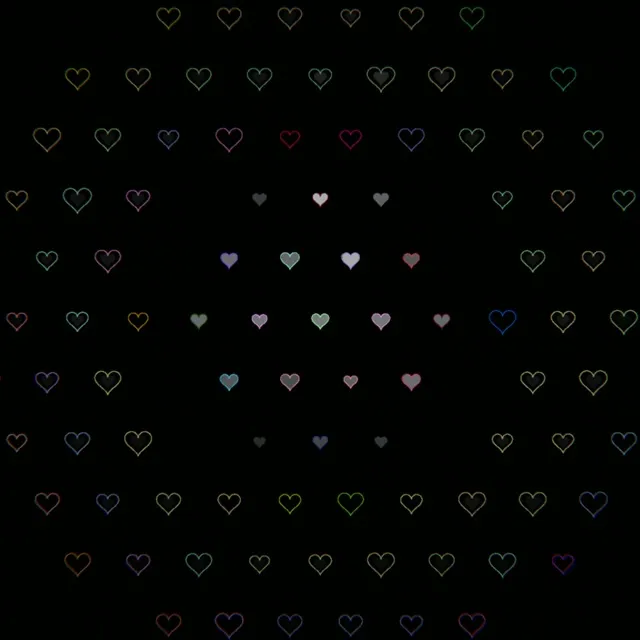 1:1 Square | Colorful Hearts 60fps Screensaver Live Wallpaper