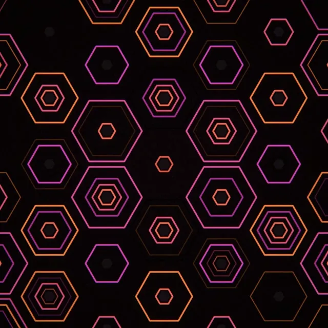 1:1 Square | Colorful hexagon pattern screensaver 60fps live wallpaper