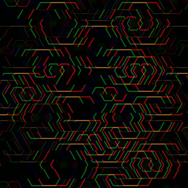 1:1 Square | Colorful line patterns 60fps screensaver live wallpaper
