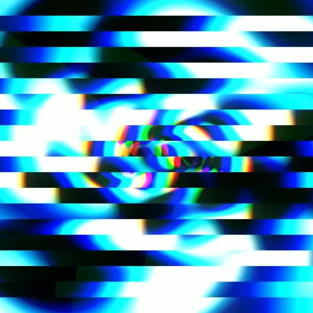 1:1 Square | Cyan Neon Digital Glitch 60fps Motion Background