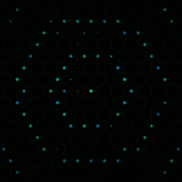 1:1 Square | Dark Cyan Network Nodes 60fps Screensaver Live Wallpaper