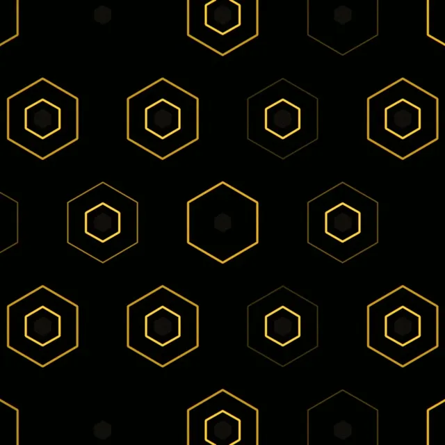 1:1 Square Golden Hexagon Motion 60fps Screensaver VJ Background