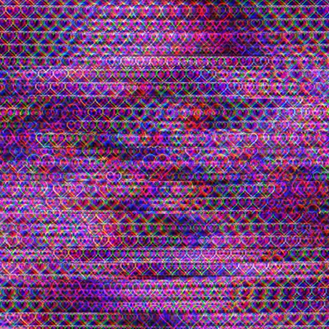 1:1 Square | Neon Hearts Motion Background 60fps VJ