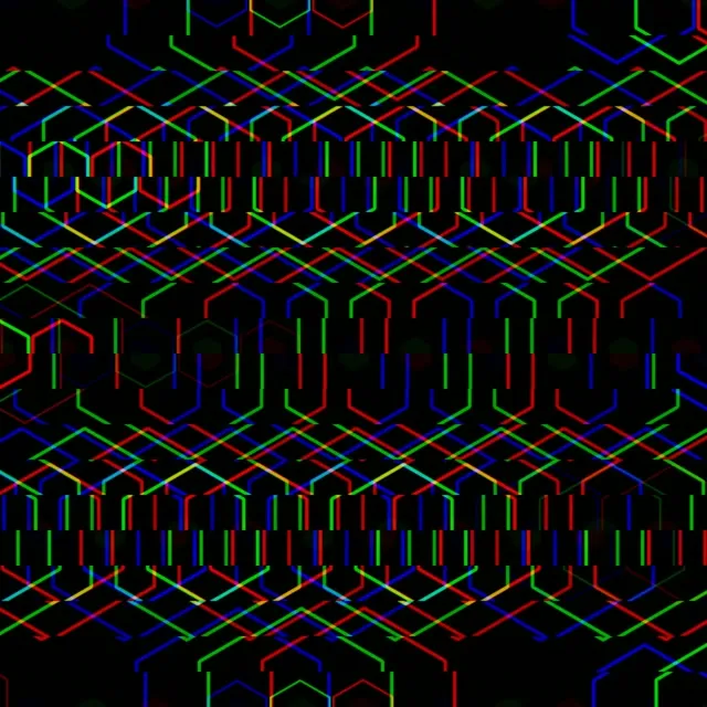 1:1 Square | Neon Hexagon Grid 60fps Screensaver Motion Background