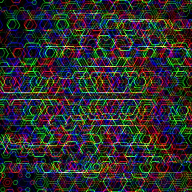 1:1 Square | Neon Hexagon Motion 60fps Screensaver Loop