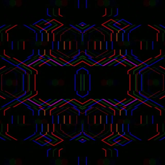 1:1 Square | Neon Hexagon Motion Background 60fps Screensaver