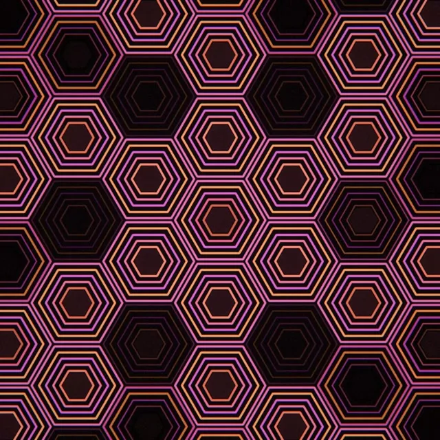 1:1 Square | Neon hexagon motion background 60fps VJ