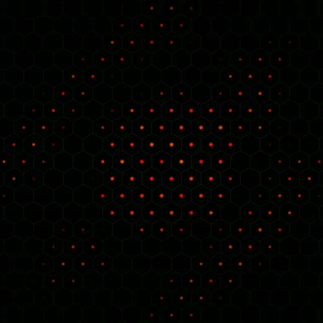 1:1 Square | Red Dot Hexagon 60fps Motion Background Screensaver