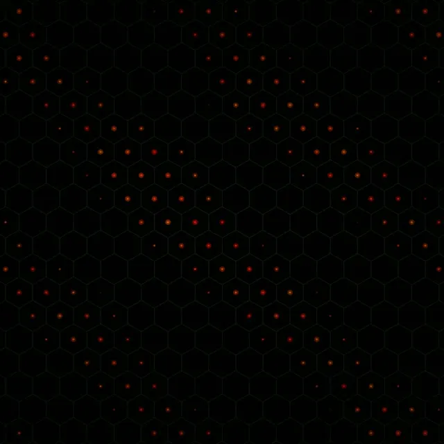 1:1 Square | Red Dot Hexagon Grid 60fps Screensaver Live Wallpaper