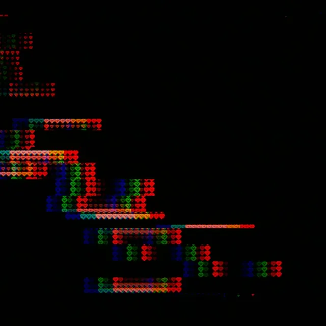 1:1 Square Retro Pixel Art Data Motion 60fps Screensaver VJ Background