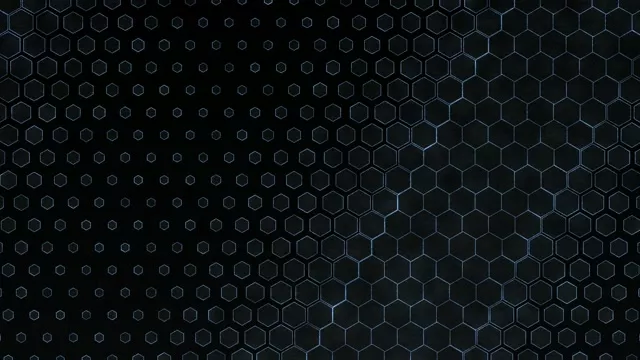 4K UHD 60fps Cyan Hexagon Grid Screensaver VJ Loop Windows 11