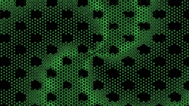 4K UHD 60fps Emerald Hexagon Screensaver Windows 11 VJ Loop