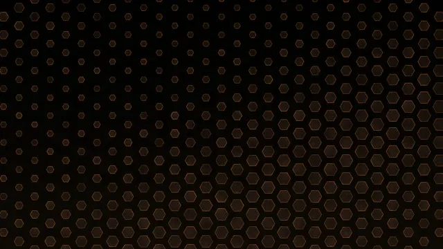 4K UHD 60fps Gold Hexagon Pulsing Screensaver Motion Background
