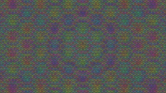 4K UHD 60fps Hexagon Screensaver - Magenta Cyan Gold Motion Background