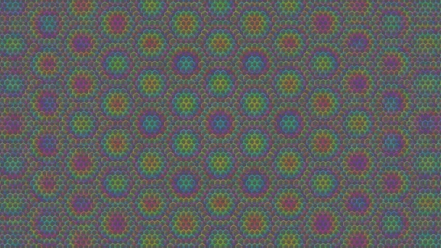 10 hours 4K UHD 60fps Hexagon Screensaver Windows 11 - Pulsing Magenta Cyan Gold VJ Loop