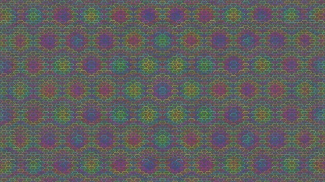 10 hours 4K UHD 60fps Magenta Cyan Hexagon Kaleidoscope Screensaver VJ Loop