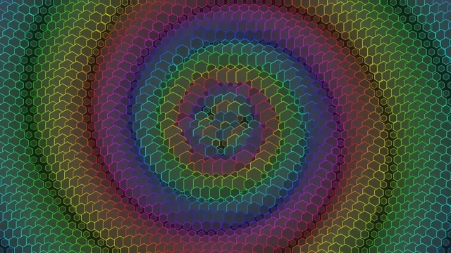 4K UHD 60fps Neon Hexagon Kaleidoscope Screensaver Windows 11