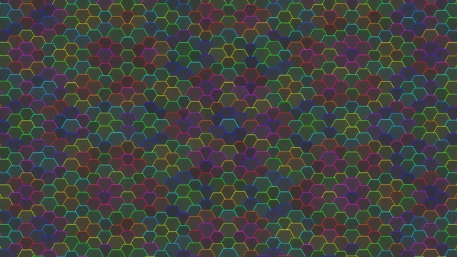 4K UHD 60fps Neon Hexagon Screensaver Live Wallpaper Pulsing